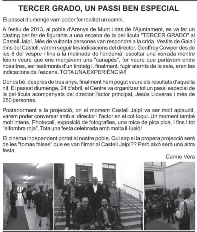 DEL CENTRE
Figurant de <a href="/tercergradopeli/">TERCER GRADO</a> ens explica al #BatecMaig com es va viure el passi especial al @CentreMoral