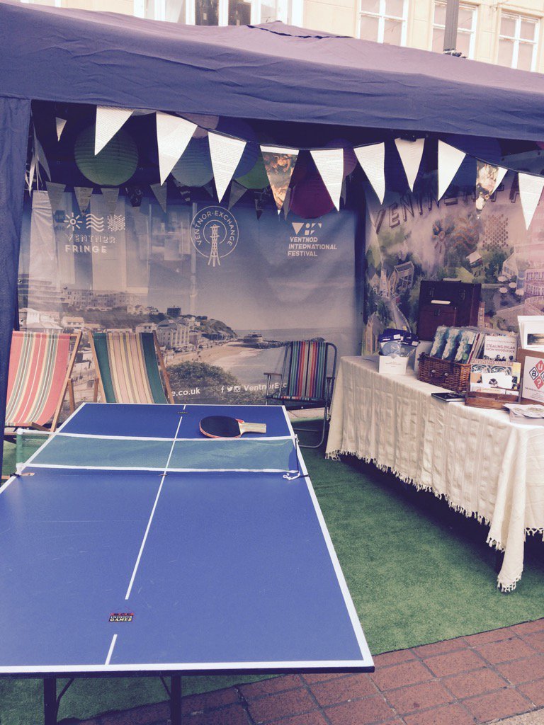 vfringe's tweet photo. Good morning #Southsea - table tennis is go! We're at @LoveSouthseaUK market all day today, come say hi #vfringe16 https://t.co/wrmrkBO2L7