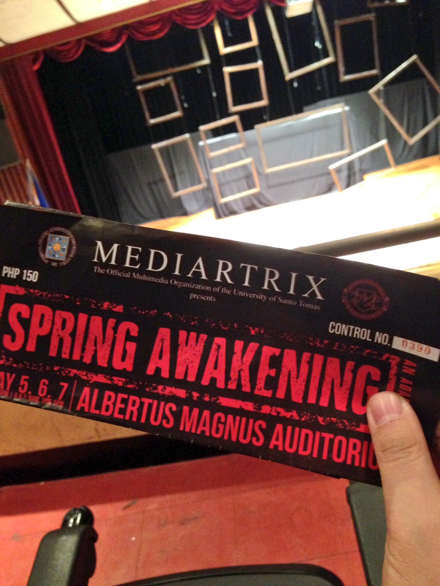jrdndj's tweet image. Just watched #SpringAwakeningMDX 

Congrats to #Mediartrix for this major production! Guys theres still the 5pm show