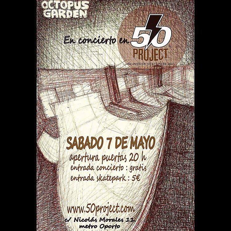 OctopusGardenM's tweet photo. No te lo pierdas! Hoy tocamos en un skatepark y gratis! A las 20h #conciertos #octopusgarden #madrid https://t.co/GnrZnFsSrK