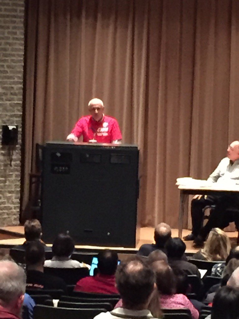 calix's tweet photo. Larry Cohen, fmr Int'l Prez of @CWAUnion and #LabourAdvisor to the @BernieSanders campaign #FeelTheBern https://t.co/4xhM1QchIt