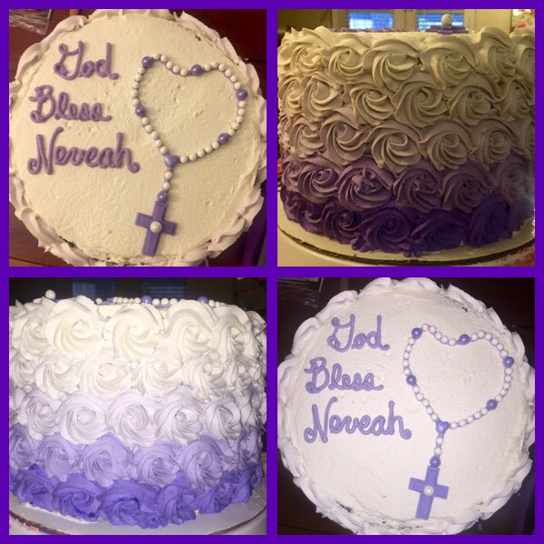 Vanil &amp; choc marble cake w vanil whipped icing #firstcommunion #GodBless #Purple #cross