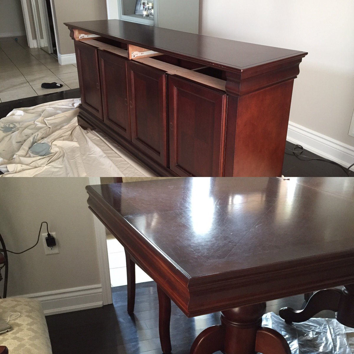 JBrionesAuthor's tweet photo. Before and after
#plasterpaint #theplasterpaintcompany #newdiningset #makeover #simplewhite #greysilk 
#getplastered https://t.co/Zfjn1qaHiq