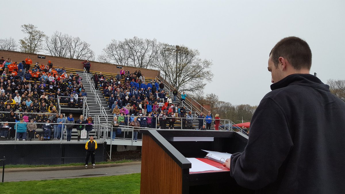 BryantUprez's tweet photo. On a cool day Brian opens a beautiful 36th Special Olympics at Bryant U with over 200 BU students &amp; >1000 athletes!☺ https://t.co/B9PWunWAb7