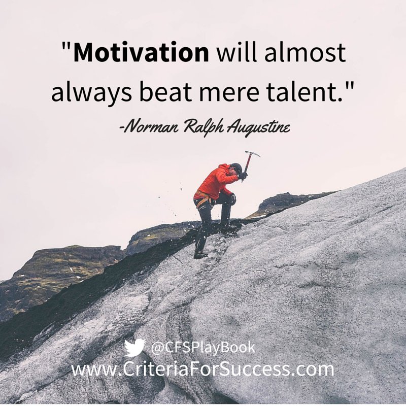 MarekKosniowski's tweet photo. “Motivation will almost always beat mere talent.”

― Norman Ralph Augustine  #quotes https://t.co/7leJUVMAa4