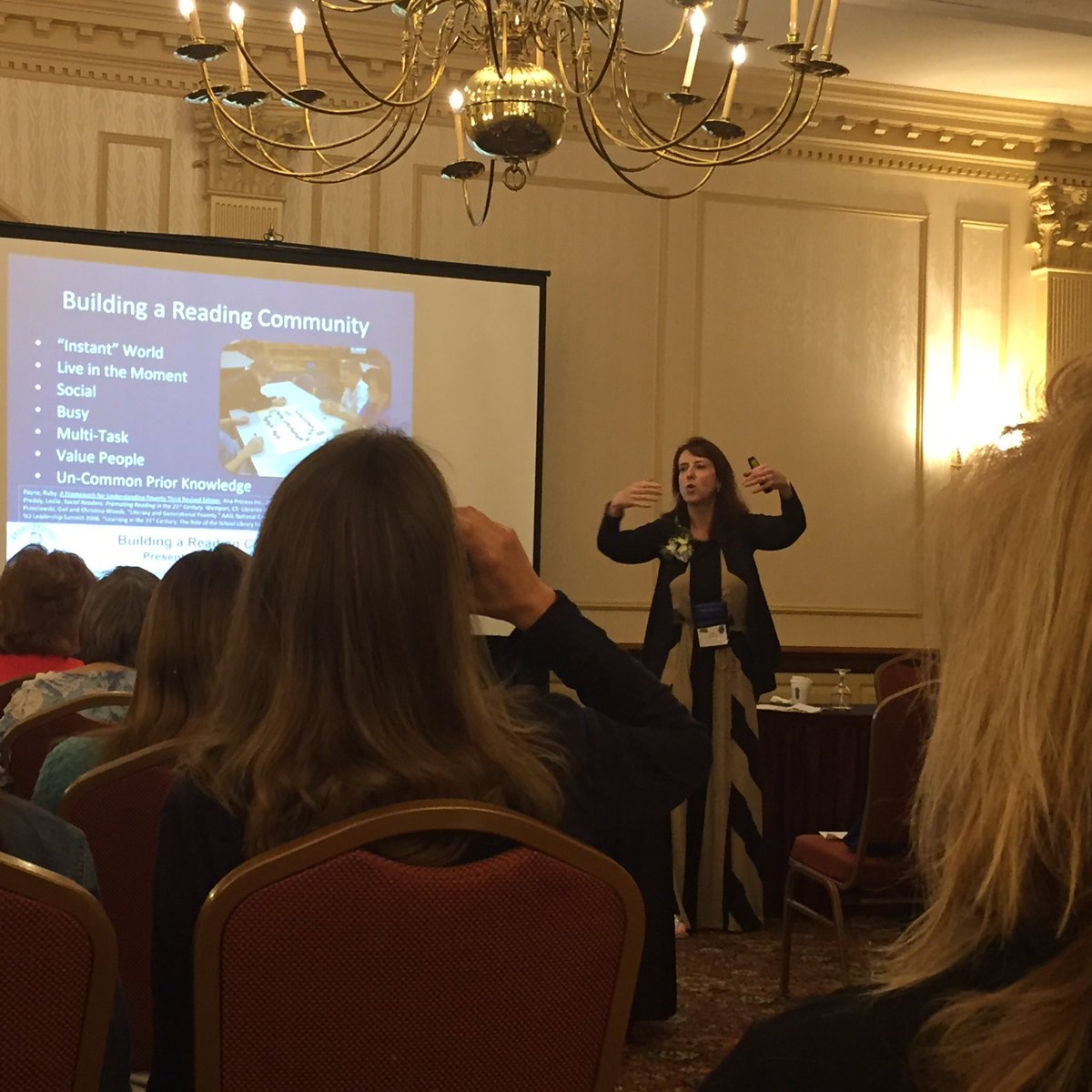 tpheth's tweet photo. Building a Reading Community with @lesliepreddy @MelissaIamonico #LeadOutLoud #NYLASSL2016 https://t.co/eJn7LAAoEV