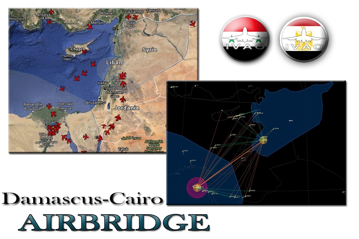 #IVAO <a href="/IVAOSY/">IVAO SYRIA</a> <a href="/IVAOEG/">IVAO Egypt </a> <a href="/Ivao_eg/">IVAO Egypt</a> Damascus-Cairo Airbridge