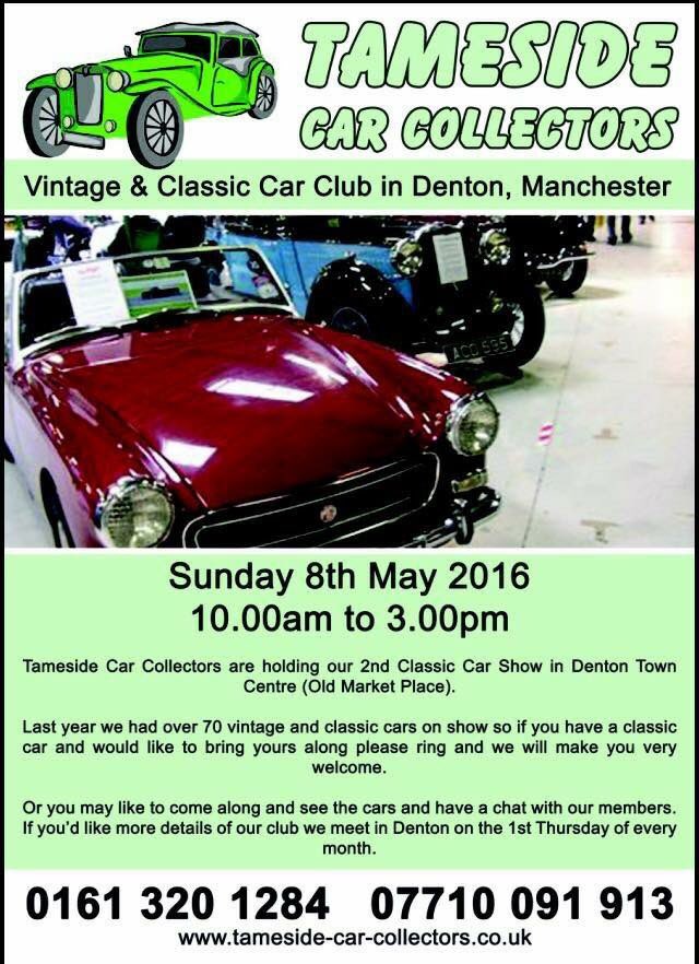 Vintage &amp; Classic Car Club come to Denton tomorrow!