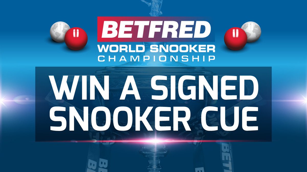 Betfred's tweet photo. WIN | A signed cue from this year's @WorldSnooker1 Championship?! RT &amp; tell us why you love snooker! #ilovesnooker https://t.co/em6Zwzsojm