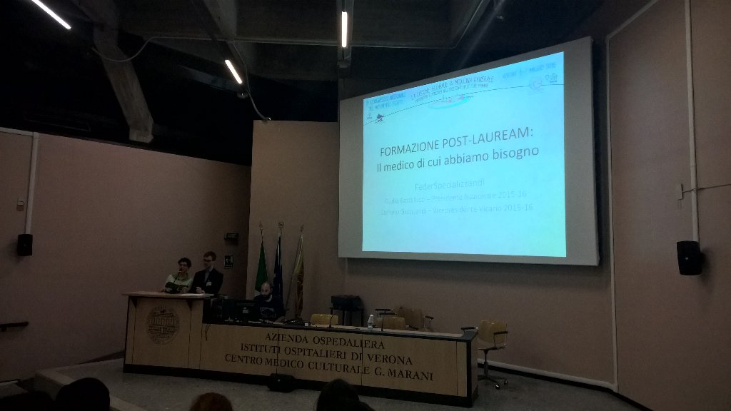 SISMnazionale's tweet photo. Giulia Bartalucci e @SteGuicciardi: Formazione medica post laurea con @FederSpec.
#giotto2016 #congresso https://t.co/kpVkKCWqfO