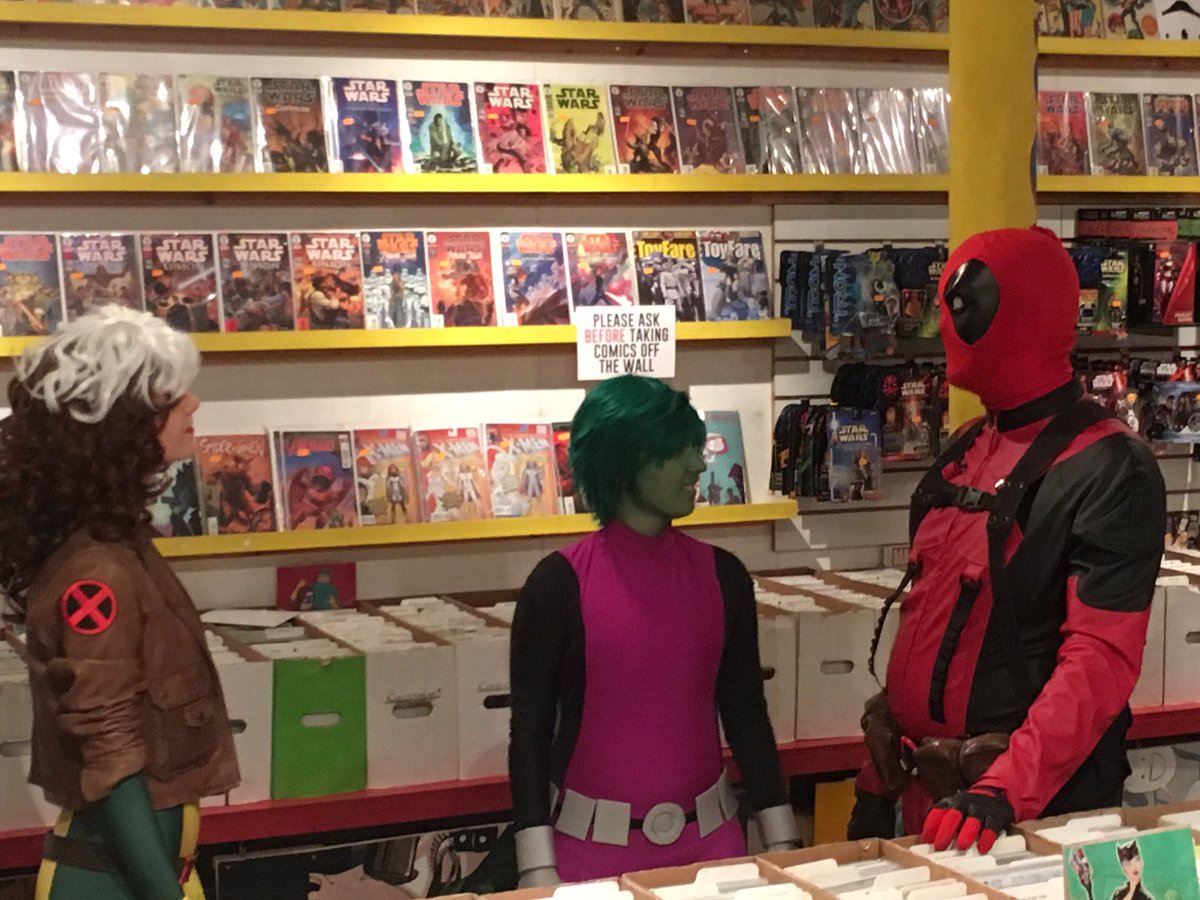 orbitalcomics's tweet photo. "Which comics are you gonna get, Wade?" https://t.co/6At3UFBgyO