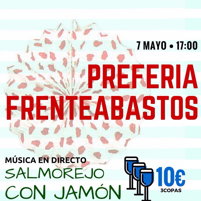 GrupoSalmorejo's tweet photo. Esta tarde, a partir de las 17:00, en @frenteabastos. ¡¡¡¡Ven a pasar un buen rato!!!! https://t.co/8exf7G9pJT