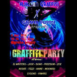 Hadirilah Event Grafitti Party Se-Jatim
 Hari : Minggu,08 Mei 2016
 Tempat : Graha Poppy Mojokerto
 Jam : 09.00 wib