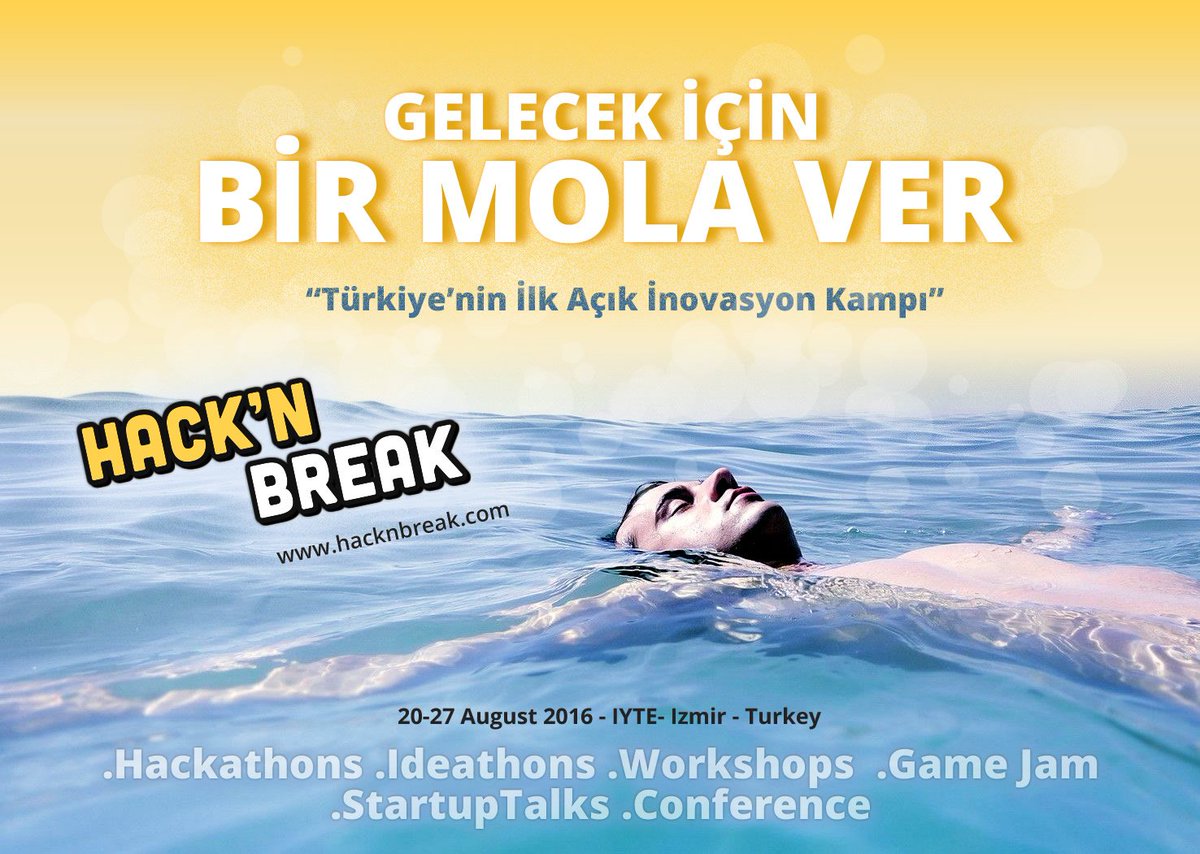 Türkiye'nin "ilk açık inovasyon kampı" Hack'nBreak'in programı netleşmek üzere... hacknbreak.com