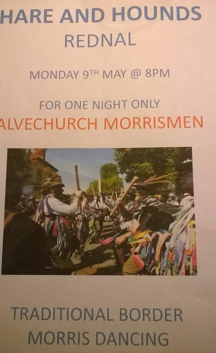 HareHoundrednal's tweet image. Alvechurch Morrismen up here on monday @ 8pm.