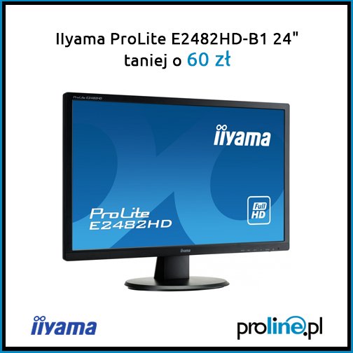prolinepl's tweet image. 24 cale, Full HD, czas reakcji 5 ms. a to wszystko 60 zł taniej :) buff.ly/1q3orgL #iiyama #ProlinePL