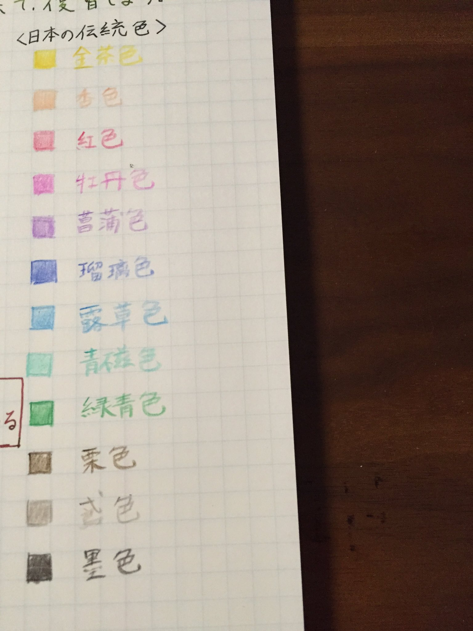 綺鱗舎 土佐錦魚始めました A Twitter セリアで見つけた 日本の伝統色色鉛筆 日記用に色見本を 手帖 色鉛筆 文房具 おうちノート部 日本の伝統色