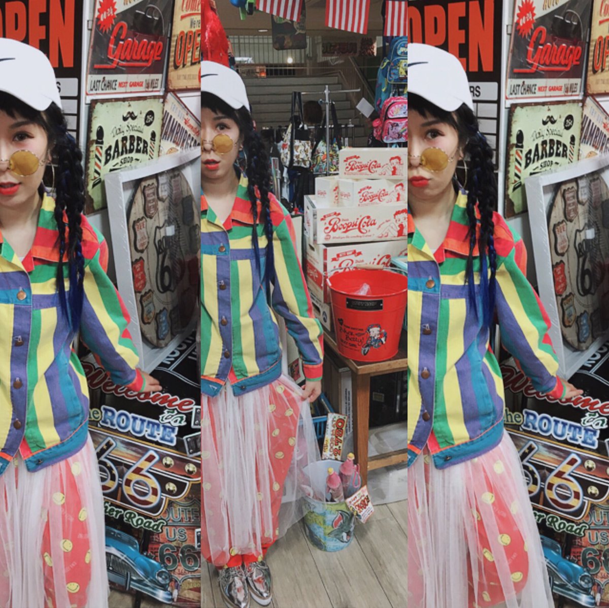 AMomoreon's tweet photo. 名古屋の大須にいってきました〜〜
大好きな古着屋さんでヒトメボレちゃんも買えて満足な1日だったよ🍒🚺
トルコアイスの外人さんハイタッチしてくれなかったけどね😂
#お洒落さんと繋がりたい
#大須
#カメレオンmoMo
#mixcode https://t.co/3wFD7pMQCO