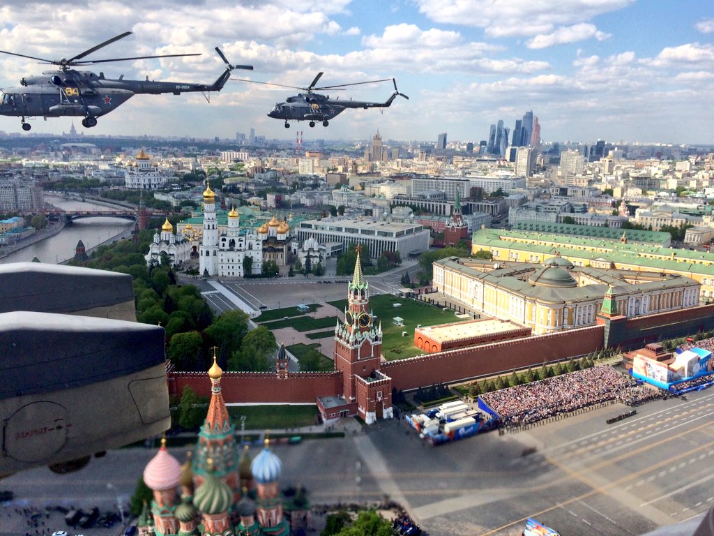 Красная площадь с вертолета