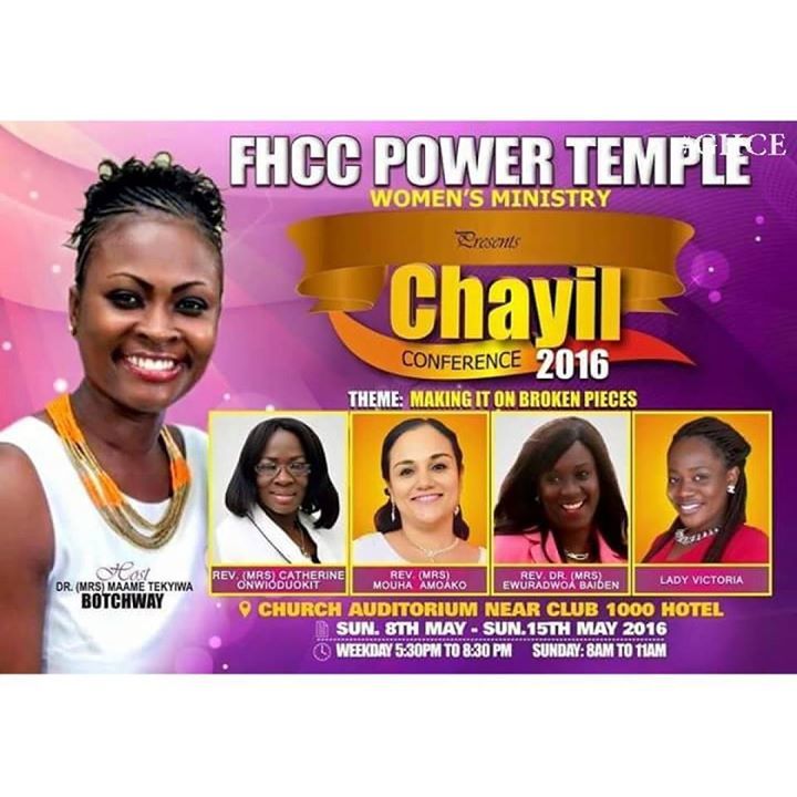 XtianEventsgh's tweet photo. #PeekAtTheWeekAhead with #GHCE Chayil Conference 2016 #GHCE #MayEvents #AccraEvents #GodFi… https://t.co/YnTJNyaWJX https://t.co/Tz0uZBqIZX