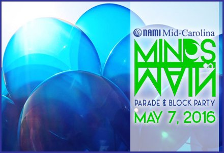 NAMIMidCarolina's tweet photo. #MindsonMain is TODAY! Parade starts 10am at Hope Plaza on Main, followed by a block party @SodaCitySC. JOIN US! https://t.co/zzHcXLTX4t