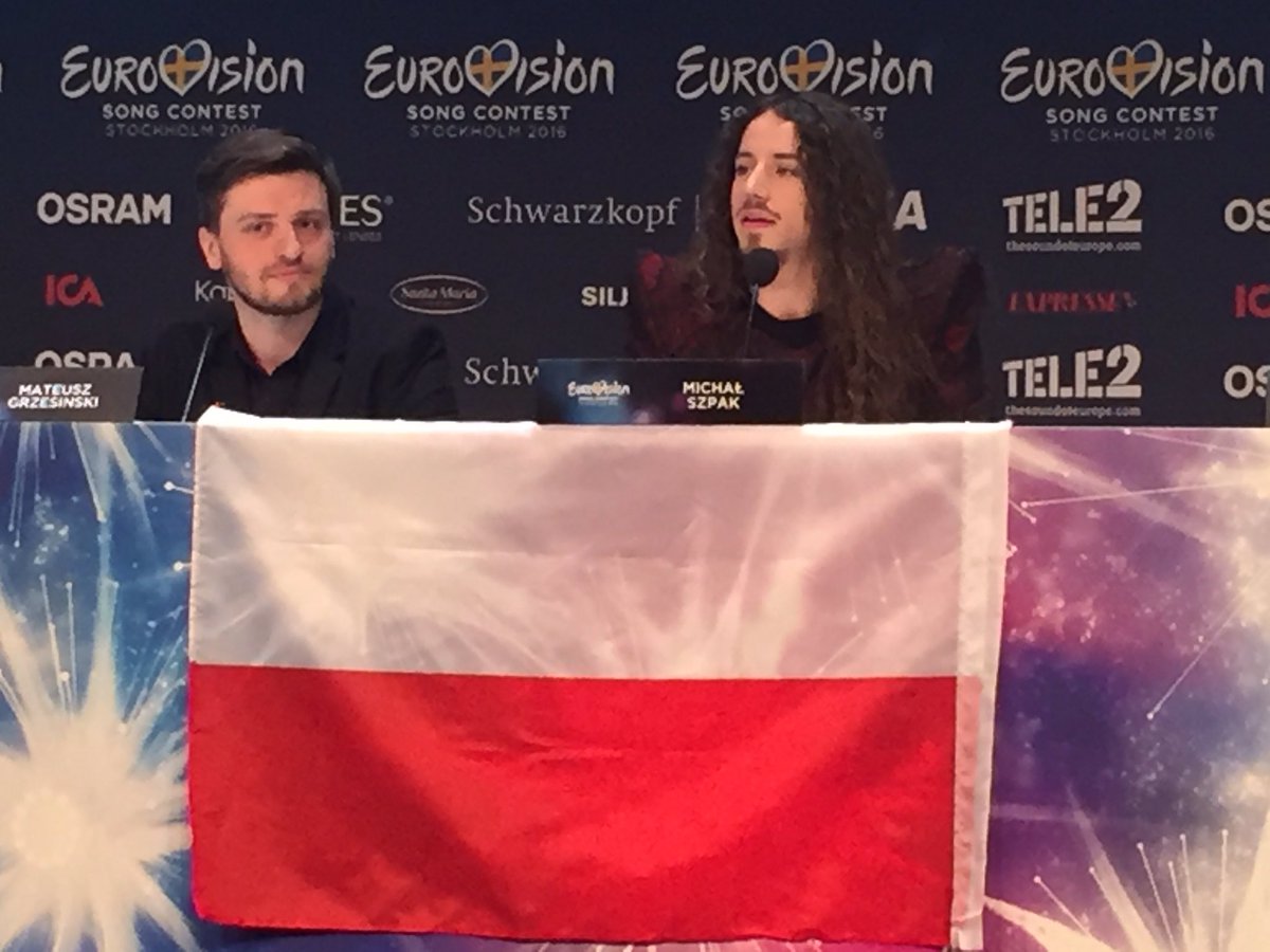 JoinUsonESC's tweet photo. #Poland #Eurovision #ESC2016 @michalszpak #ColorOfYourLife #Stockholm #PressMeeting #ComeTogether https://t.co/7Rdi0wjNV3