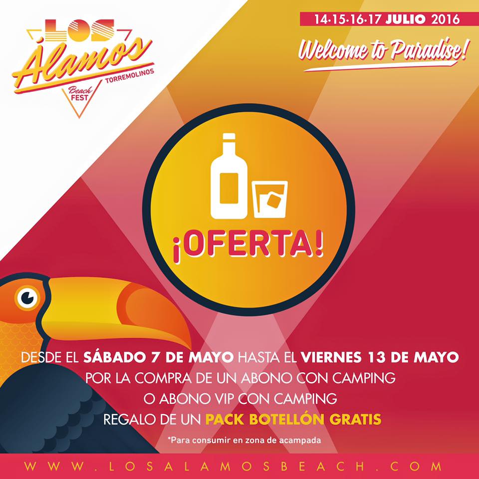 Los Alamos Festival On Twitter Oferta Hasta El 13 De Mayo Pack Botellon De Regalo Con Tu Abono Con Camping Https T Co Q0zja2eade