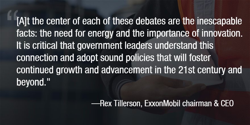 mdgreen1956's tweet photo. .@exxonmobil's Tillerson and the foundations for continued #energy progress: https://t.co/qyPQ8mncnF | ET Blog https://t.co/fyn34YLikq