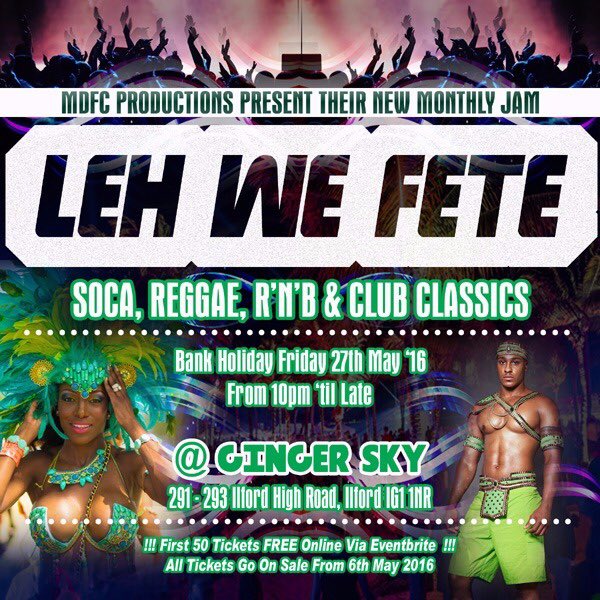 MovementsFamily's tweet photo. LEH WE FETE on Bank holiday Friday 27th May... LIMITED FREE Tickets and £5 Tickets online
https://t.co/06a5qqrSBI https://t.co/i7TzzHn469