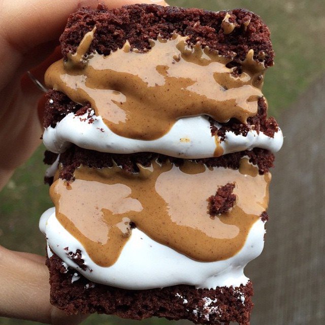 Brownie Fluffernutter Sandwich