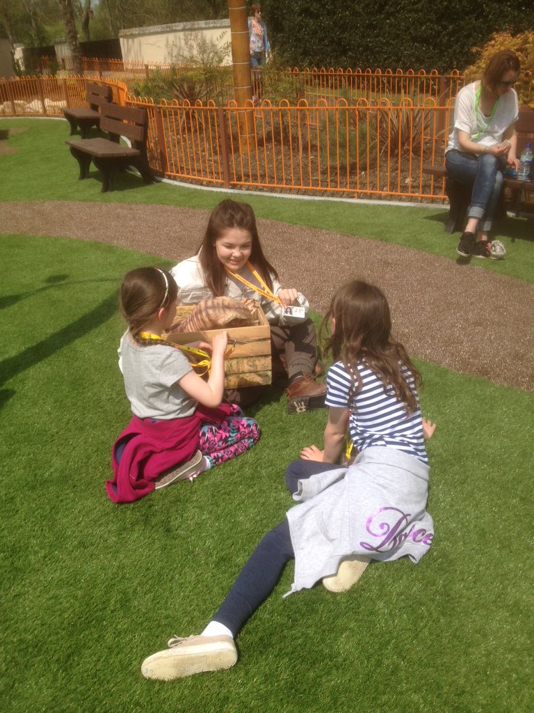 The girls loved meeting Rory the real dinosaur in the #lostkingdom @paultonspark @bournemouthecho