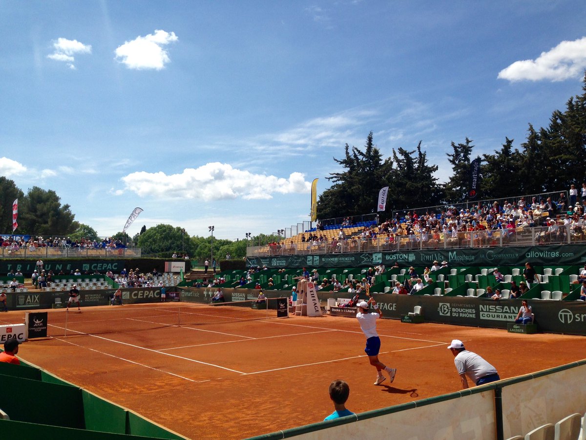aixmaville's tweet photo. Thiago Monteiro vient de se qualifier pour la finale de #openpaysdaix face à Renzo Olivo 6-3, 6-3 #tennis #Aix https://t.co/wMRt9LQ9b7