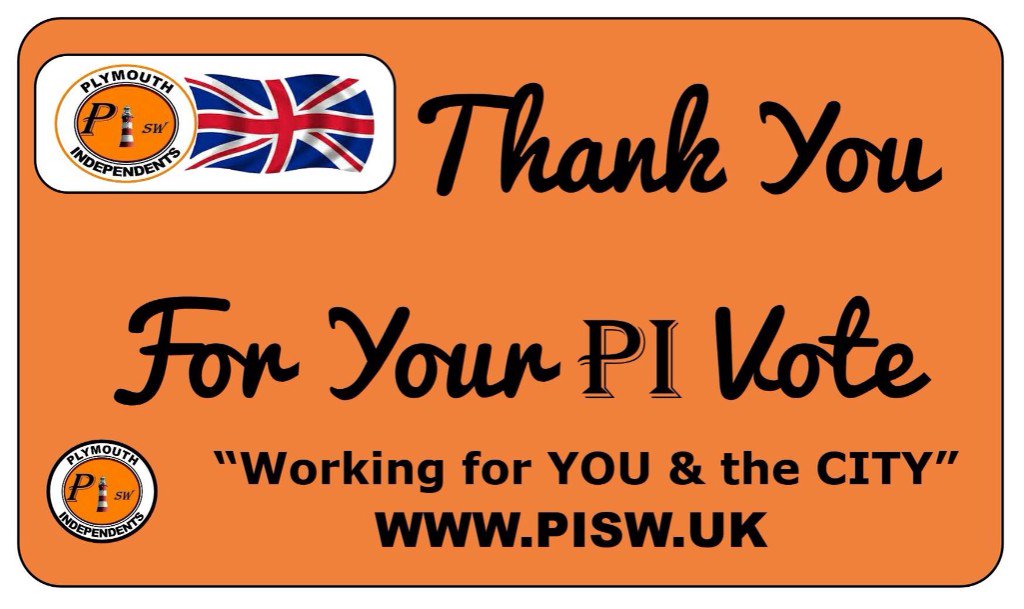 AcAlison's tweet image. A big thank you to all the people that voted for the @PlymIndep candidates. Also those that stood &amp;amp; supported us all