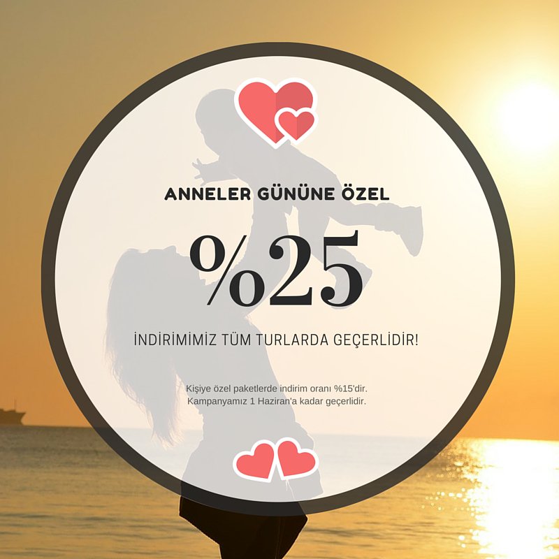 #annelergunu'ne özel Mayıs boyunca tüm turlarda %25 #indirim Gidello'da. Önerilerimiz için: gdlo.co/GidelloAnneleri