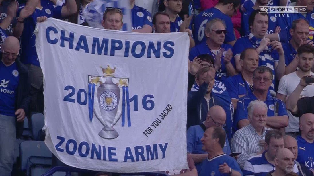 SkySportsPL's tweet photo. FT: #LCFC 3-1 #EFC. Trophy lift and reaction on SS1! More here: https://t.co/X8OtxsgXR6 https://t.co/9hRhMYiSpG