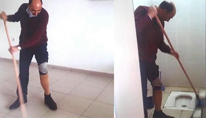 Güneydoğu'da bir bacağını kaybeden Gazi,işe geç gelince karayolları,tuvalet temizleme cezası vereli birkaç saat oldu