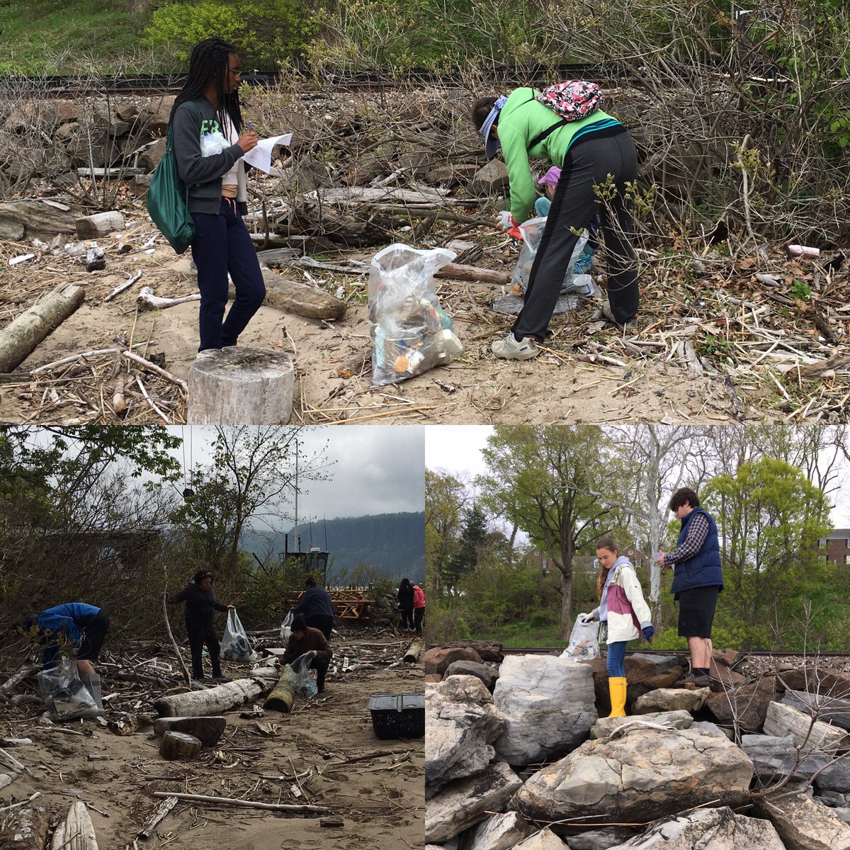 riverkeeper's tweet photo. Great work! RT @PantherBio: @MastersNY collecting data and helping #cleanup  the Hudson during #RiverkeeperSweep https://t.co/lV0xeq9ZEj
