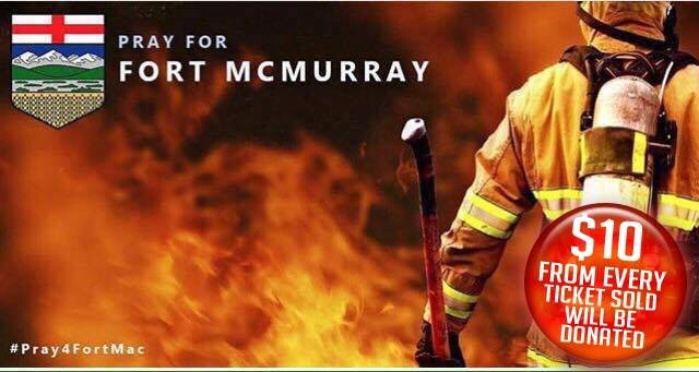 We will be donating $10 from every ticket sold this weekend to The Canadian Red Cross! #pray4fortmac CABINMEDIA.ca