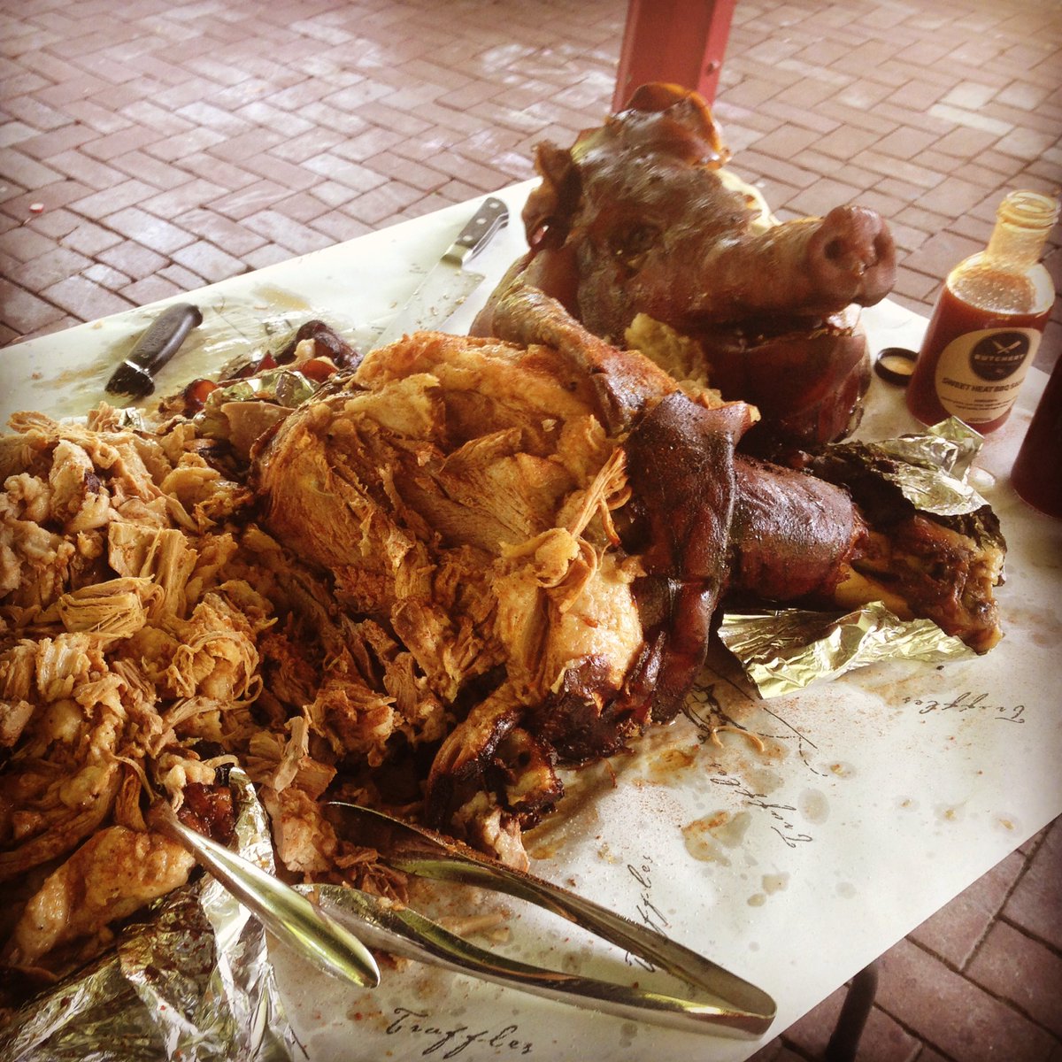 How about a pig roast? We cater! #heritagehogs #stleats #eatlocal #knowyourbutcher #catering
