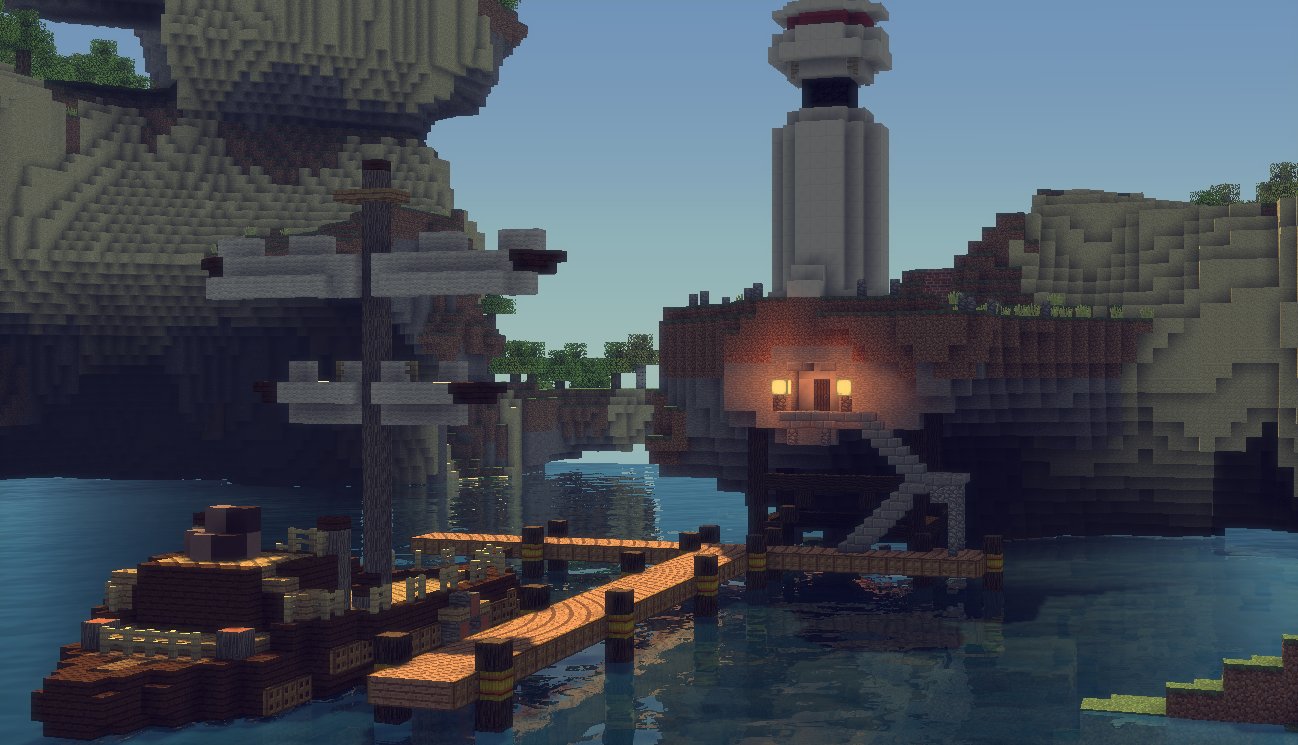 みりんどうふ マイクラ建築60分一本勝負 お題 桟橋 船着場 小規模でたまにしか船も泊まらない地味な桟橋 だったが今では釣り人達のおすすめ釣りスポットになっている T Co Cpeyntcpmq Twitter