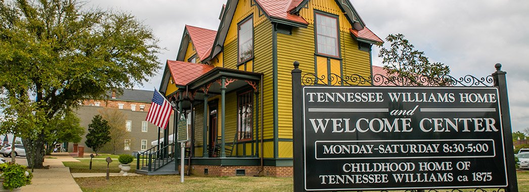 VisitColumbusMS's tweet photo. Stop by the Tennessee Williams Home &amp; Welcome Center during Market Street Festival today for more fun in Columbus! 🌞 https://t.co/fzAt86yTPo