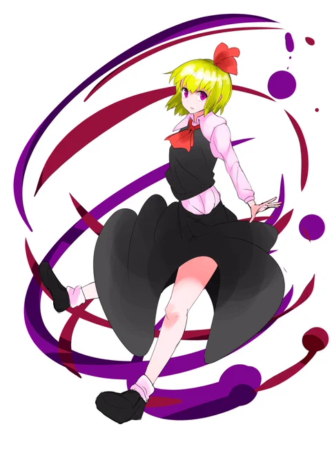 #深夜の真剣お絵描き60分一本勝負ルーミアちゃん! 