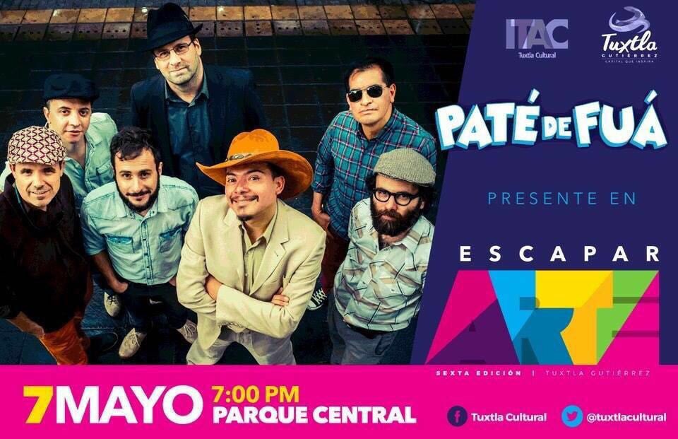 TuxRecomienda's tweet photo. No te olvides, hoy a las 7pm en el parque central se presenta #PatéDeFuá  ¡No faltes! https://t.co/FKtKb7ulbW