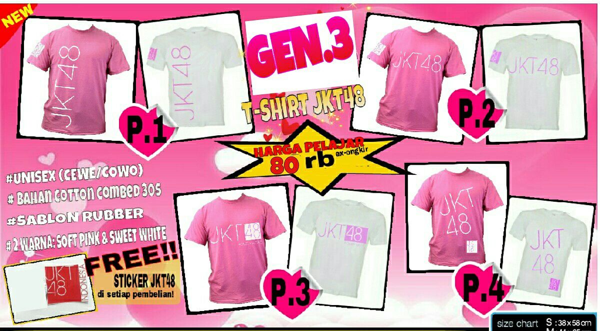 Merch Jkt48 Akb48 On Twitter Kaos Jkt48 Pink White Berbagai