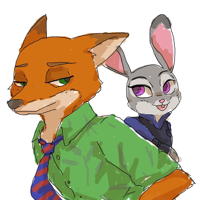 ニックとジュディのtwitterイラスト検索結果