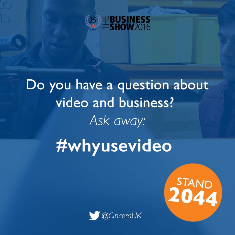 cincerauk's tweet image. Do you have a question about video and business? We want to hear from you! #whyusevideo