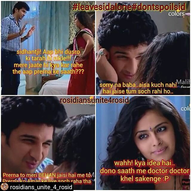 diksha_rosid's tweet photo. #leavesidalone #don't spoil sid & our #rosid bcz sid only for roli @avika_n_joy @manishmischief @SasuralK @ColorsTV https://t.co/3GhT0fvgPI