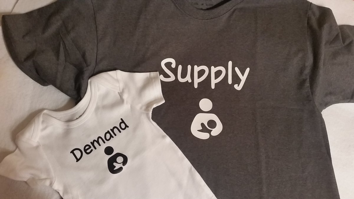 Order up! Supply and demand shirts! #breastfeeding #supplyanddemand #breastfeed #breastfedbaby #Etsy  #boobys4babys