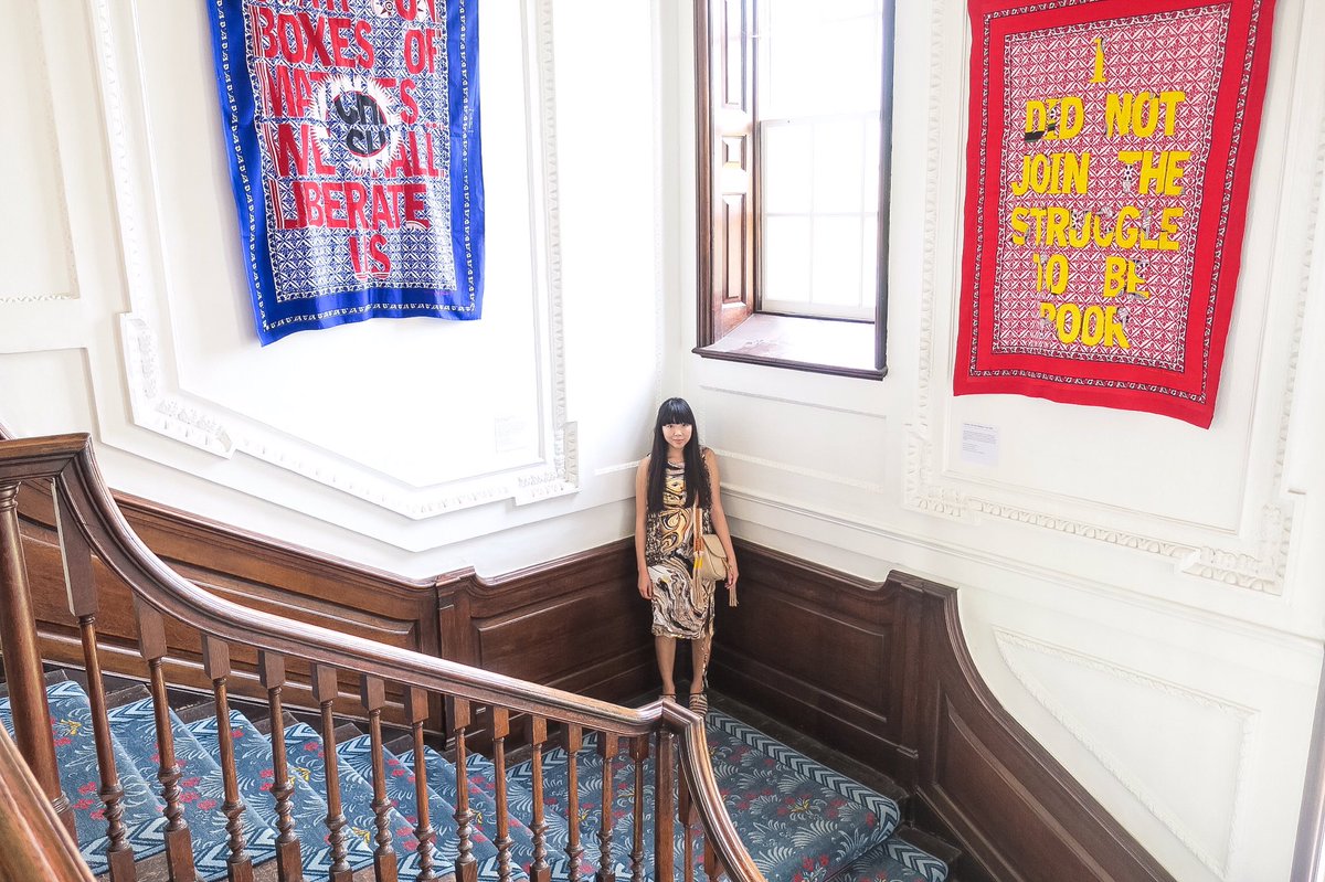 Feeling small next to Lawrence Lemaoana 's politically charged textiles pieces at <a href="/WMGallery/">WilliamMorrisGallery</a>