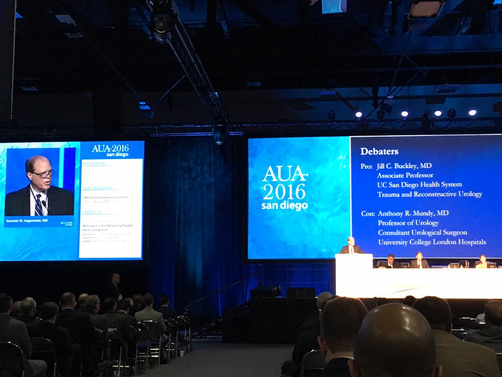 Nice start to Saturday with Dr Angermeier moderating on recurrent BNC @GUKI_BUZZ <a href="/SocietyGURS/">GURS</a> #AUA16